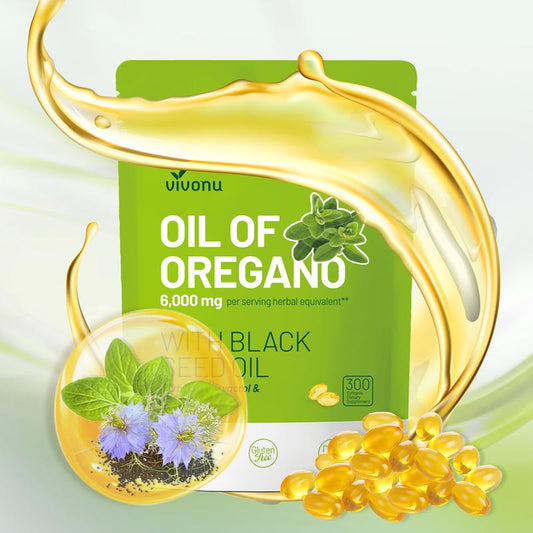 Huile d’Origan & Graine Noire – 300 Gélules | Antioxydant & Soutien Nutritionnel
